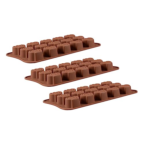 BRIGHTFUFU 3 Stück Krone Silikonform Schokoladenwaffeln Eiswürfelform große Süßigkeiten Spiel schokoladenform chocolate mold Süßigkeiten Schimmel Schokoladentrüffelformen Kieselgel von BRIGHTFUFU