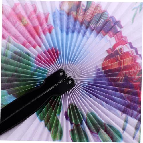 BRIGHTFUFU 3 Stück Teiliges Faltbarer Handfächer aus Papier Chinesischer Vintage Stil Leichter Tascheneventilator mit Antikem Design Tragbar und Dekorativ für Sommer Party und Tanz Requisiten von BRIGHTFUFU