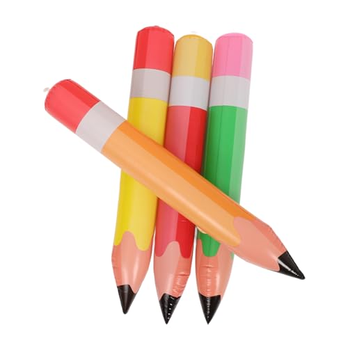 BRIGHTFUFU 4 Stück Aufblasbare PVC Bleistiftballons Teilig Bunte Riesenstifte für Klassenzimmerdekoration Langlebige Einfach Aufzublasende Party und Lernumgebung Deko BRIGHTFUFU 4 Stück Aufblasbare PVC Bleistiftballons Teilig Bunte Riesenstifte für Klassenzimmerdekoration Langlebige Einfach Aufzublasende Party und Lernumgebung Deko von BRIGHTFUFU