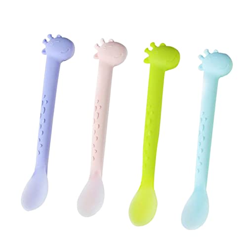 BRIGHTFUFU 4 Stück Teiliges Silikonlöffel Weiche Neugeborenen Fütterungslöffel Frei Farbig für Kleinkinder und Junge Mädchen Geeignet BRIGHTFUFU 4 Stück Teiliges Silikonlöffel Weiche Neugeborenen Fütterungslöffel Frei Farbig für Kleinkinder und Junge Mädchen Geeignet von BRIGHTFUFU