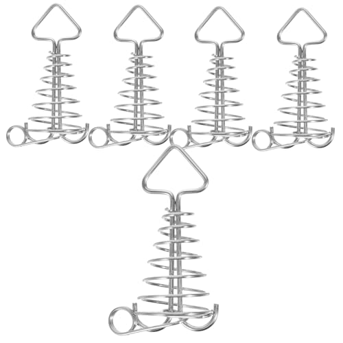 BRIGHTFUFU 5 Stück Teiliges Zeltheringe aus Hochfestem Stahl mit Drehbarem Federhaken Sturmsichere Zeltbefestigung für Camping Strand und Outdoor Aktivitäten Einfach Verstellbar und BRIGHTFUFU 5 Stück Teiliges Zeltheringe aus Hochfestem Stahl mit Drehbarem Federhaken Sturmsichere Zeltbefestigung für Camping Strand und Outdoor Aktivitäten Einfach Verstellbar und von BRIGHTFUFU