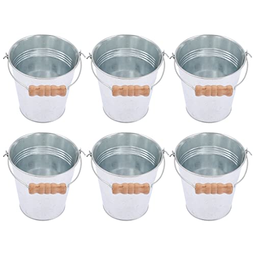 BRIGHTFUFU 6 Stück Teiliges Metalleimer für Snacks und Eis Praktische Snackbehälter für Partys für Pommes Chicken Wings und Hochwertige Verarbeitung Langlebig und Leicht zu Handhaben von BRIGHTFUFU