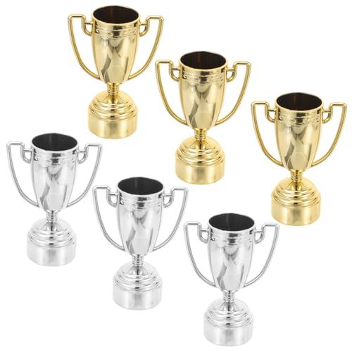 BRIGHTFUFU 6 Stück Teiliges Trophäen für Kleine Sportpreis Deko in Gold und Silber Detailreiche Kinderpokale für Wettbewerbe Partygeschenke für Jungen und Mädchen BRIGHTFUFU 6 Stück Teiliges Trophäen für Kleine Sportpreis Deko in Gold und Silber Detailreiche Kinderpokale für Wettbewerbe Partygeschenke für Jungen und Mädchen von BRIGHTFUFU