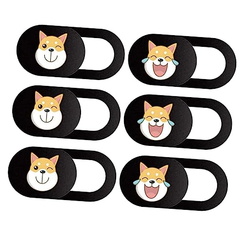 BRIGHTFUFU 6stücke Teiliges Webcam-Cover Mit Hundemotiv Für Laptop Telefon Und Tablet Material Leicht Sicherer Datenschutz Installieren Für Haustierliebhaber von BRIGHTFUFU