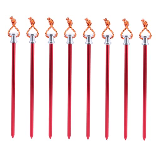 BRIGHTFUFU 8 Stück Teiliges Aluminiumlegierung Zeltheringe mit Seil Stabile Leichte Camping Bodenanker für Outdoor Zelte Strand Schnee Robust und Langlebig für Wandern und Picknick BRIGHTFUFU 8 Stück Teiliges Aluminiumlegierung Zeltheringe mit Seil Stabile Leichte Camping Bodenanker für Outdoor Zelte Strand Schnee Robust und Langlebig für Wandern und Picknick von BRIGHTFUFU