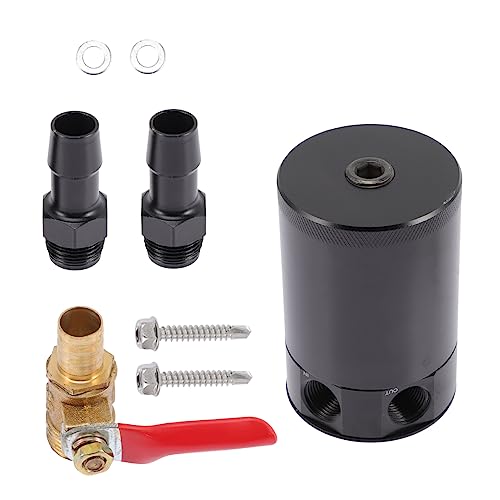 BRIGHTFUFU Aluminium Baffled Catch Can mit Anschlüssen und Ablassventil Metall Ölauffangbehälter für Auto Sekundärluftfilter Langlebiger Reservoir Tank zur Motorölabscheidung BRIGHTFUFU Aluminium Baffled Catch Can mit Anschlüssen und Ablassventil Metall Ölauffangbehälter für Auto Sekundärluftfilter Langlebiger Reservoir Tank zur Motorölabscheidung von BRIGHTFUFU
