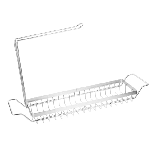 BRIGHTFUFU Ausziehbarer Spüle Organizer aus Edelstahl Verstellbar Spülschwamm Halter über Spüle für Seife Schwamm Bürste Geschirrtuch Praktischer Küchen Wasserspender Organizer BRIGHTFUFU Ausziehbarer Spüle Organizer aus Edelstahl Verstellbar Spülschwamm Halter über Spüle für Seife Schwamm Bürste Geschirrtuch Praktischer Küchen Wasserspender Organizer von BRIGHTFUFU