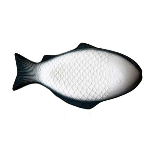 BRIGHTFUFU Kerntyp Fischteller Keramik Fischform Servierplatte Für Snacks Und Dips Für Zuhause Und Restaurants Dunkelgrün Stilvolles Design Für Besondere Anlässe von BRIGHTFUFU