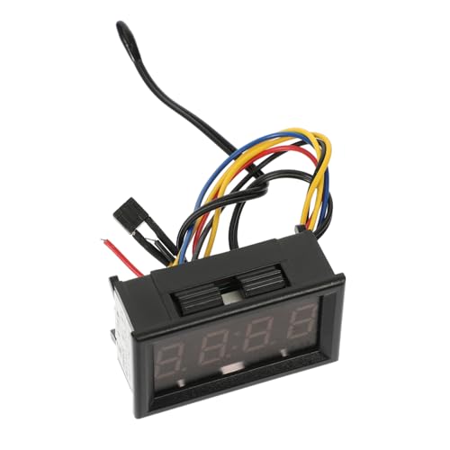 BRIGHTFUFU Digitales Auto Dashboard Thermometer Uhr Spannungsmesser -anzeige mit Grüner Hintergrundbeleuchtung Präzise Temperatur Voltanzeige Einfache Installation Am Zigarettenanzünder von BRIGHTFUFU