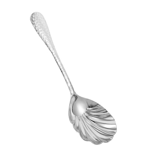 BRIGHTFUFU Großer Edelstahl Servierlöffel mit Gehämmerter Muschel form Rostfrei Elegant Vielseitig Einsetzbar zum Servieren Rühren und Dessertgenuss Pflegeleicht und Robust für Küche und BRIGHTFUFU Großer Edelstahl Servierlöffel mit Gehämmerter Muschel form Rostfrei Elegant Vielseitig Einsetzbar zum Servieren Rühren und Dessertgenuss Pflegeleicht und Robust für Küche und von BRIGHTFUFU