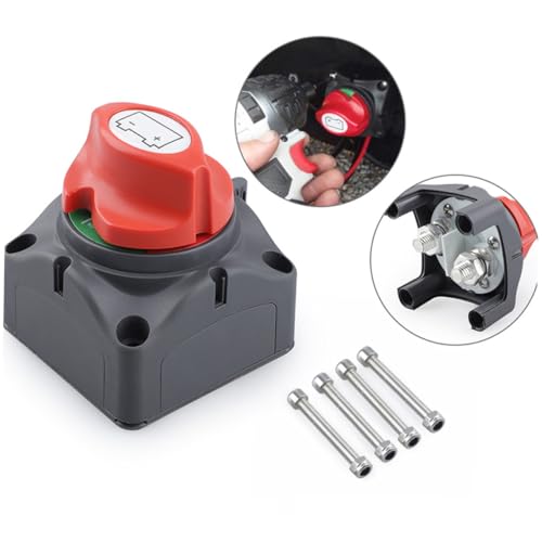 BRIGHTFUFU Hauptschalter Batterietrennschalter mit Drehknopf Mehrfachschutz Power Cut Off Isolator für Boote Yachten Wohnmobile Atv Utv Robust Einsetzbar Langlebig BRIGHTFUFU Hauptschalter Batterietrennschalter mit Drehknopf Mehrfachschutz Power Cut Off Isolator für Boote Yachten Wohnmobile Atv Utv Robust Einsetzbar Langlebig von BRIGHTFUFU
