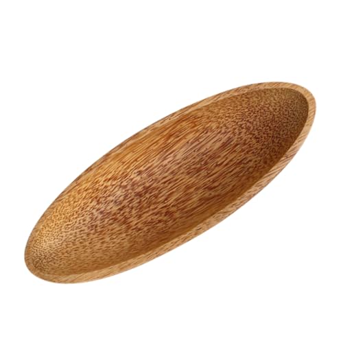 BRIGHTFUFU Holztablett Schiffsförmig Langes Serviertablett Aus Kokosnuss Holz Robust Poliert Multifunktional Als Obstschale Dessertteller Kuchenplatte Für Küche Wohnzimmer BRIGHTFUFU Holztablett Schiffsförmig Langes Serviertablett Aus Kokosnuss Holz Robust Poliert Multifunktional Als Obstschale Dessertteller Kuchenplatte Für Küche Wohnzimmer von BRIGHTFUFU