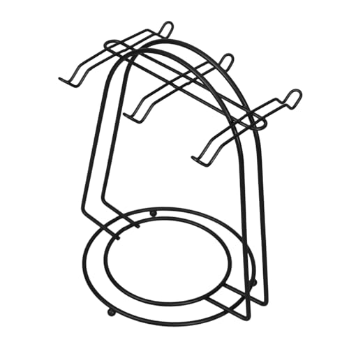 BRIGHTFUFU Metall Becherhalter mit Haken und Tellerablage Stabiler Schwarzer Cup Display Stand aus Stahl für Küche Platzsparender Kaffee und Teetassenhalter mit Rundem Sockel BRIGHTFUFU Metall Becherhalter mit Haken und Tellerablage Stabiler Schwarzer Cup Display Stand aus Stahl für Küche Platzsparender Kaffee und Teetassenhalter mit Rundem Sockel von BRIGHTFUFU