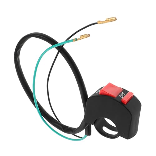 BRIGHTFUFU Motorrad Schalter Lenkerschalter Kunststoff Metall Hohe Verschleißfestigkeit Einfach Montage Kompatibel Ersatzteil für Scheinwerfer Aus Schalter von BRIGHTFUFU