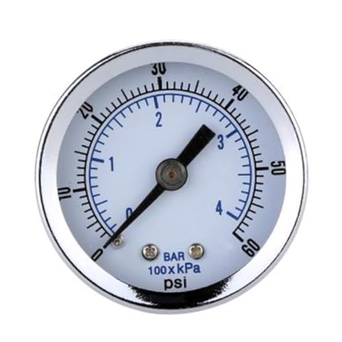 BRIGHTFUFU Psi Druckluft Manometer mit Stahlgehäuse Dual Bar und Psi Npt Gewinde für Kompressor Luftdruckmessung von BRIGHTFUFU