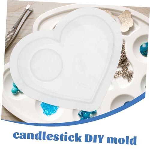 BRIGHTFUFU Silikon Kerzenhalter Gießform Kompakt DIY Kerzengießform für Tischdekoration Einfache Reinigung und Entformung für Trockenblumen Perlen Glitzer Basteln von BRIGHTFUFU