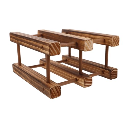 BRIGHTFUFU Solides Holz Weinflaschenhalter Tisch Weinregal Europäisches Design Flaschenhalter Stehend Kreatives Weinaufbewahrung Regal für Wohnzimmer Esszimmer BRIGHTFUFU Solides Holz Weinflaschenhalter Tisch Weinregal Europäisches Design Flaschenhalter Stehend Kreatives Weinaufbewahrung Regal für Wohnzimmer Esszimmer von BRIGHTFUFU