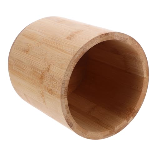 BRIGHTFUFU Utensilienhalter mit Drehfunktion Nachhaltiger Küchenorganizer aus Wasserfestem Holz für Küchentheke Eleganter Besteck Kochwerkzeughalter Natürlicher Look von BRIGHTFUFU