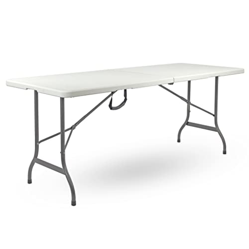 Brigros - Klapptisch für den Garten, perfekt als Campingtisch, Buffettisch, Küchentisch | Klapptische mit Koffer und platzsparendem Griff (180x70x74) von Brigros