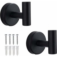 2er-Set Badewannenhaken, Badezimmerhaken, Handtuchhalter und Badezimmerhaken, Badezimmer-Bademantelhaken, Handtuchhaken (schwarz) von BRILLER