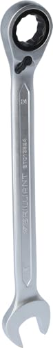BRILLIANT TOOLS BT013824 Ratschenringschlüssel, umschaltbar, 24 mm [Powered by KS TOOLS] von BRILLIANT TOOLS