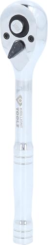 BRILLIANT TOOLS BT020995 1/4" Umschaltknarre mit Metallgriff, 100 Zahn [Powered by KS TOOLS] von BRILLIANT TOOLS