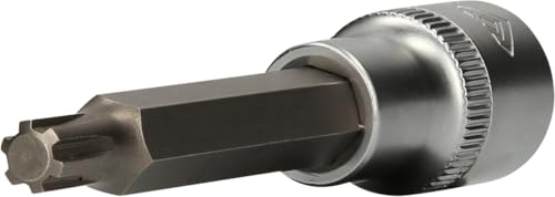 BRILLIANT TOOLS BT022733 1/2" RIBE-Bit-Stecknuss, 100 mm lang, M8 [Powered by KS TOOLS] von BRILLIANT TOOLS