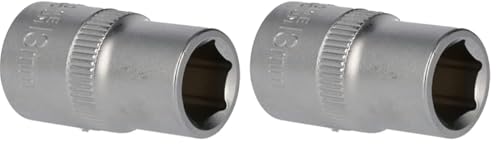BRILLIANT TOOLS BT022804 1/2" Sechskant-Stecknuss, 13 mm [Powered by KS TOOLS] (Packung mit 2) von BRILLIANT TOOLS