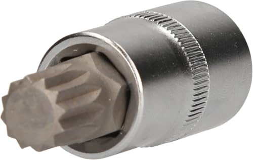 BRILLIANT TOOLS BT022936 1/2" Vielzahn-Bit-Stecknuss, 55 mm lang, M14 [Powered by KS TOOLS] von BRILLIANT TOOLS
