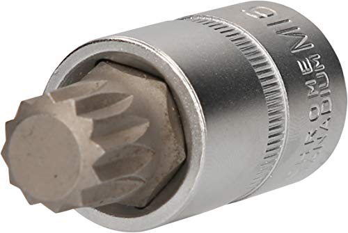 BRILLIANT TOOLS BT022937 1/2" Vielzahn-Bit-Stecknuss, 55 mm lang, M16 [Powered by KS TOOLS] von BRILLIANT TOOLS