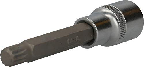 BRILLIANT TOOLS BT022944 1/2" Vielzahn-Bit-Stecknuss, 100 mm lang, M10 [Powered by KS TOOLS] von BRILLIANT TOOLS
