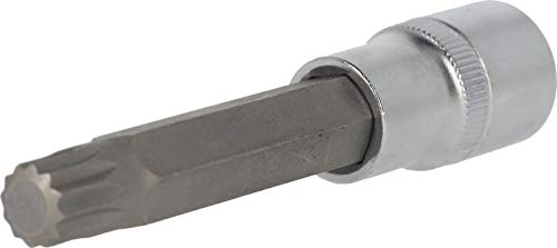 BRILLIANT TOOLS BT022945 1/2" Vielzahn-Bit-Stecknuss, 100 mm lang, M12 [Powered by KS TOOLS] von BRILLIANT TOOLS