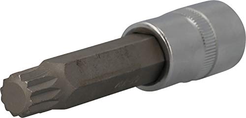 BRILLIANT TOOLS BT022946 1/2" Vielzahn-Bit-Stecknuss, 100 mm lang, M14 [Powered by KS TOOLS] von BRILLIANT TOOLS