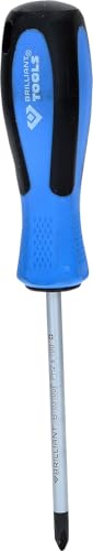 BRILLIANT TOOLS BT031007 Schraubendreher Kreuzschlitz, PH2 x 100 mm [Powered by KS TOOLS] von BRILLIANT TOOLS