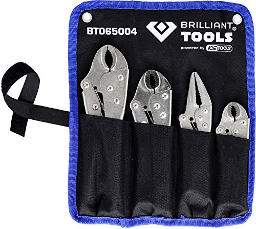 BRILLIANT TOOLS BT065004 Feststellzangen-Satz, 4-tlg. [Powered by KS TOOLS] von BRILLIANT TOOLS