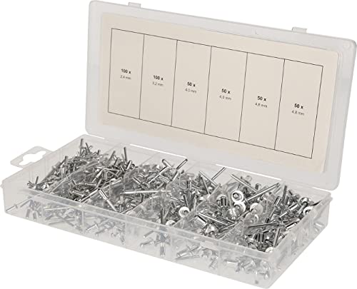 BRILLIANT TOOLS BT066950 Sortiment Blindnieten, 400-tlg, 2, 4 - 3, 2 - 4 - 4, 8 mm [Powered by KS TOOLS] von BRILLIANT TOOLS