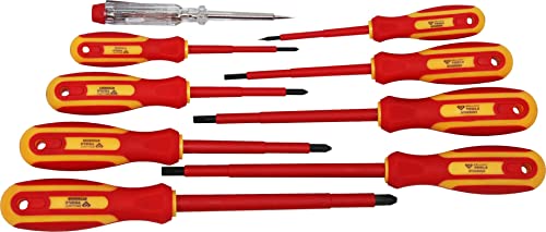 BRILLIANT TOOLS BT068010 VDE Schraubendreher-Satz, 9-TLG, Schlitz und PH [Powered by KS Tools] von BRILLIANT TOOLS