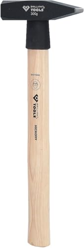 BRILLIANT TOOLS BT073030 Schlosserhammer mit Hickory-Stiel, 300 g [Powered by KS TOOLS] von BRILLIANT TOOLS