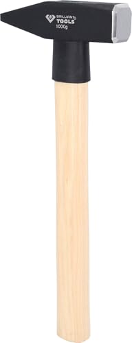 BRILLIANT TOOLS BT073100 Schlosserhammer mit Hickory-Stiel, 1000 g [Powered by KS TOOLS] von BRILLIANT TOOLS