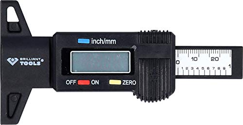 BRILLIANT TOOLS BT114903 Digital-Tiefenmessschieber, 0-25 mm [Powered by KS Tools] von BRILLIANT TOOLS