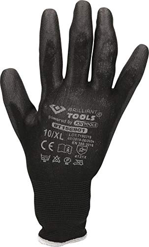 KS Tools BRILLIANT TOOLS BT156901 12 Paar schwarze Mikro-Feinstrickhandschuhe, XL / 10 [Powered by ] von KS Tools