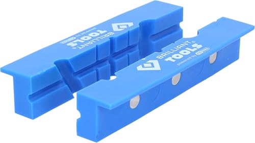 BRILLIANT TOOLS BT156940 Schraubstock-Schonbacken mit Nuten, 2-tlg., Kunststoff [Powered by KS TOOLS] von BRILLIANT TOOLS