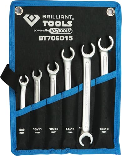 BRILLIANT TOOLS BT706015 Leitungsschlüssel-Satz, 6-tlg., 8-19 mm [Powered by KS TOOLS] von BRILLIANT TOOLS