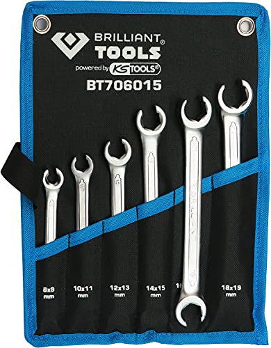 BRILLIANT TOOLS BT706015 Leitungsschlüssel-Satz, 6-tlg., 8-19 mm [Powered by KS TOOLS] von BRILLIANT TOOLS