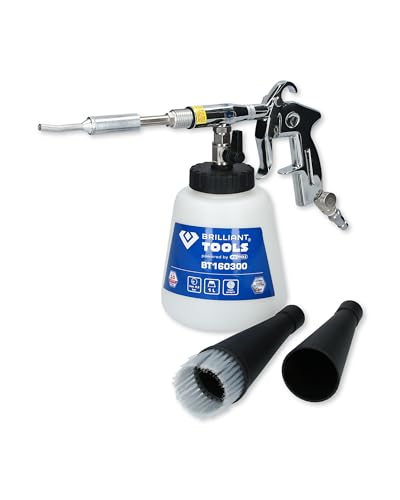 BRILLIANT TOOL Druckluft Reinigungspistole BT160300 1L I Reinigungspistole Druckluft mit gebogenem Metallrohr im Auslasstrichter I Mit Absperrhahn BRILLIANT TOOL Druckluft Reinigungspistole BT160300 1L I Reinigungspistole Druckluft mit gebogenem Metallrohr im Auslasstrichter I Mit Absperrhahn von BRILLIANT TOOLS