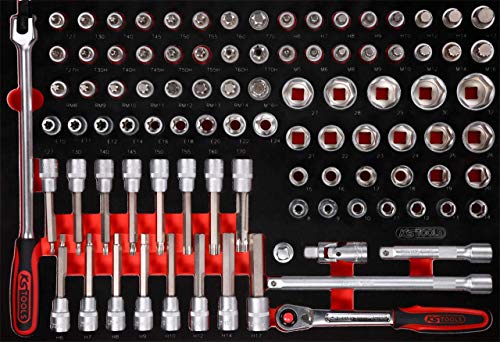 KS Tools 811.0095 1/2'' Steckschlüssel-Satz in Schaumstoffeinlage, 95-tlg von BRILLIANT TOOLS