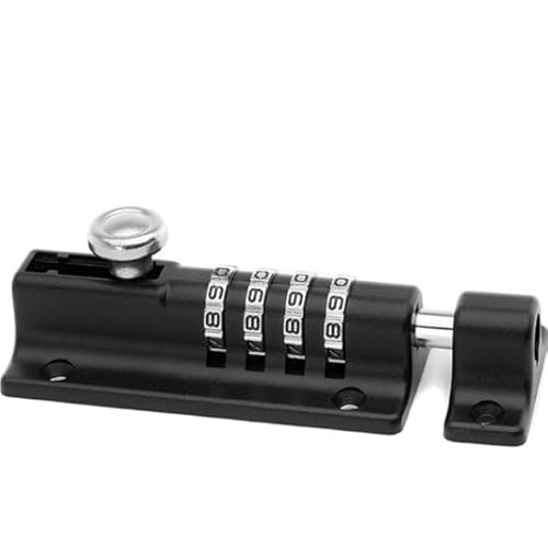 Kombinationsverriegelungsbolzen, 4-stellig, wetterfest, Zinklegierung, schlüssellos, 121 mm, robust, abschließbarer Bolzen für Tor, Schuppen, Garage, mit manipulationsfesten Schrauben, Schwarz, 2 Kombinationsverriegelungsbolzen, 4-stellig, wetterfest, Zinklegierung, schlüssellos, 121 mm, robust, abschließbarer Bolzen für Tor, Schuppen, Garage, mit manipulationsfesten Schrauben, Schwarz, 2 von BRILLIRARE