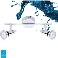 Briloner - led Badleuchte Spotleuchte chwenkbar 2xGU10 je 4 w Chrom IP44 von Briloner