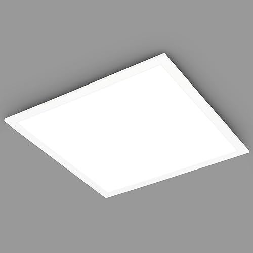 BRILONER – Deckenlampe Bad, LED Deckenleuchte, LED Lampe, Badlampe IP44, LED Panel, Badezimmerlampe, Neutralweißes Licht 4.000K, Weiß von Briloner Leuchten