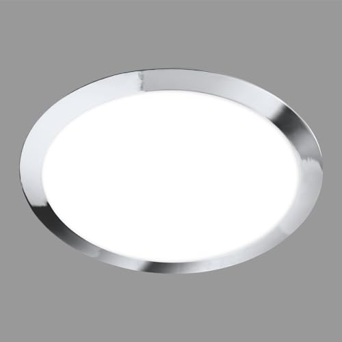 BRILONER – Deckenlampe für das Bad, Deckenleuchte mit neutralweißer Lichtfarbe, LED Lampe, Badezimmerlampe, Badlampe, IP44 Spritzwasserschutz, 310x65 mm, Chrom von BRILONER
